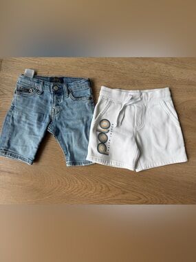 Ralph Lauren Toddler Boy Shorts Bundle 2T White Sweat Shorts & Denim Shorts